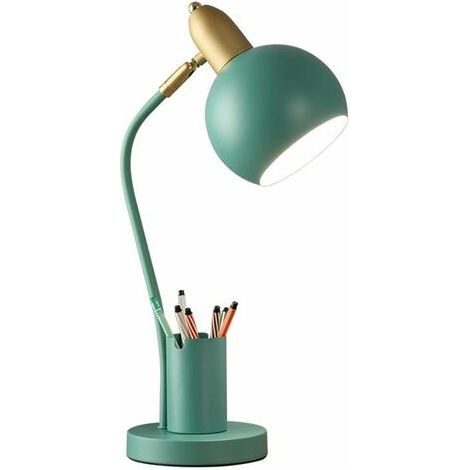 Lampe de bureau LED à intensité variable en métal pour salon, chambre à coucher, décoration d'intérieur, éclairage macaron, éclairage d'étude, dortoir, lampe de chevet,rose