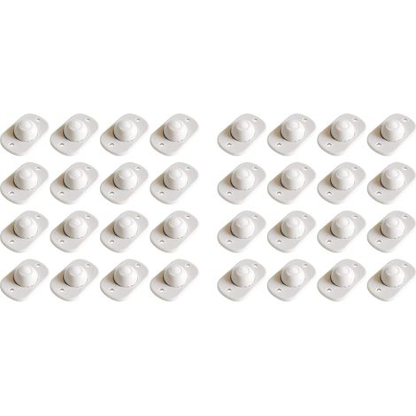 de 32 roulettes pivotantes auto adhésives en plastique à 360