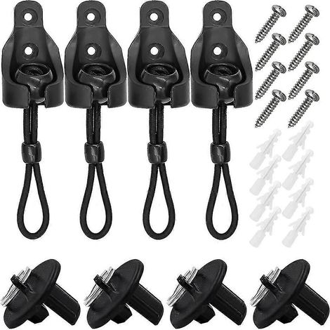 Kit de 4 tendeurs élastiques et embouts de fixation pour store enrouleur extérieur. (1/5)