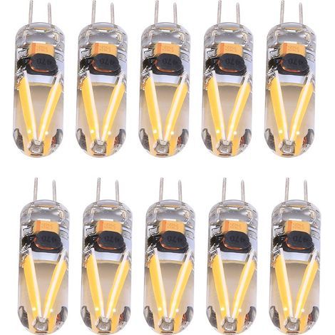 10er-Pack G4-LED-Lampen, warmweiß, hohe Helligkeit, 12 V AC/DC, 1,5 W (1/5)
