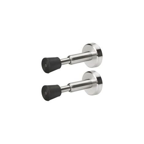 Set di 2 fermaporta a molla, fermaporta idraulici in acciaio inox da parete con punta in gomma - Crezuo