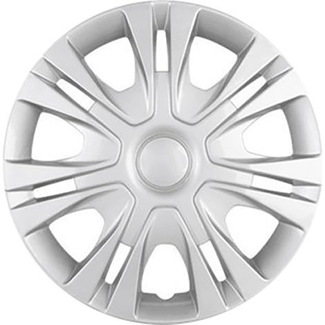 Couverture de Roue de Voiture. Accessoire de Voiture Couvre-Roues universels Enjoliveurs 15 Pouces Remplacement à Clipser (All Silver, 15 inches) (1/5)