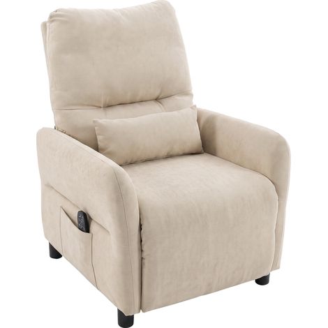Relaxsessel mit Wärme Vibrationsmassage und Liegefunktion Beige (1/5)