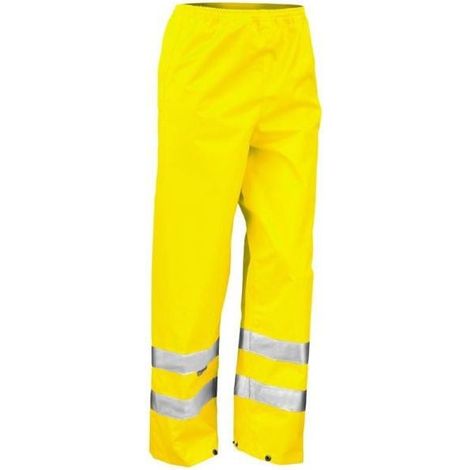 Result Pantaloni antipioggia ad alta visibilità Giallo SM