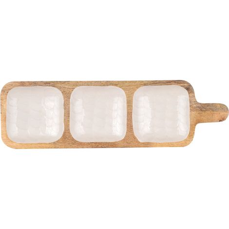 Signes Grimalt Bandeja De Decoración Cocina Bandeja L Cajas Y Bandejas Marrón 14x47x3cm 35169 (1/3)