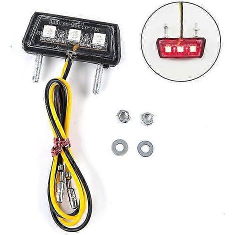 1 feu de plaque d'immatriculation LED étanche 12 V pour moto (1/5)