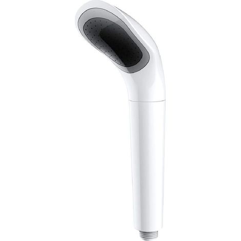 Booster de douche amovible 22 × 12 cm, pomme de douche à main antiblocage blanche, conception de poinçon de lotus de salle de bain, tête unique, fournit un fort débit d'eau (1/5)