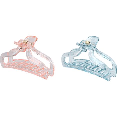 2 Pinces à cheveux en résine plastique antidérapante, mâchoire pour coiffage, accessoires de salle de bain et maquillage (1/5)
