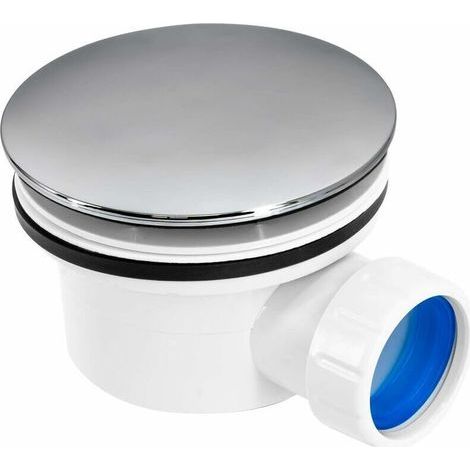 Bonde de vidange pour receveur de douche diamètre trou 90 mm coque ABS chromé indispensable montage rapide encombrement réduit - RWSiphon de douche (1/3)