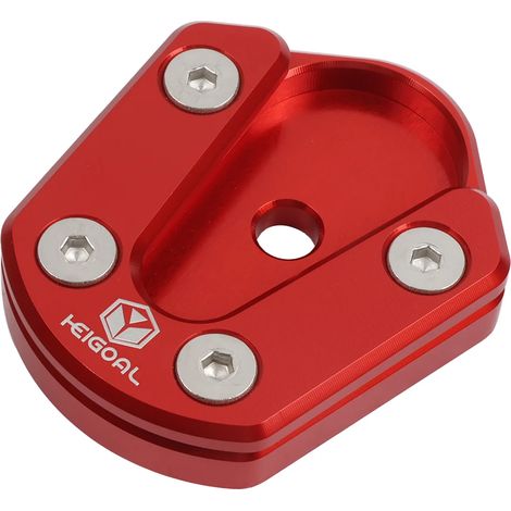 (Rouge) Extension de béquille latérale en alliage d'aluminium, compatible avec Aprilia SRGT200 et SR GT 200 Maxpower (1/4)