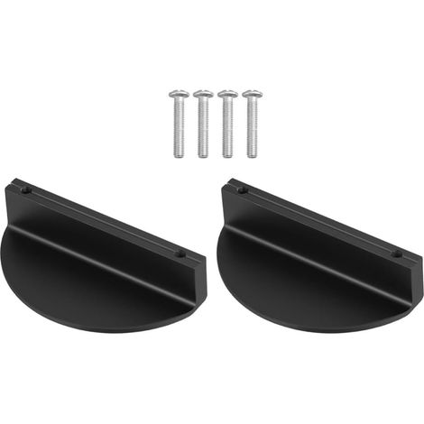Boutons de commode semi-circulaires en aluminium spatial, finition polie et surface lisse, poignées style européen pour meuble de cuisine ou placard, lot de 2 Couleur Aléatoire (1/5)