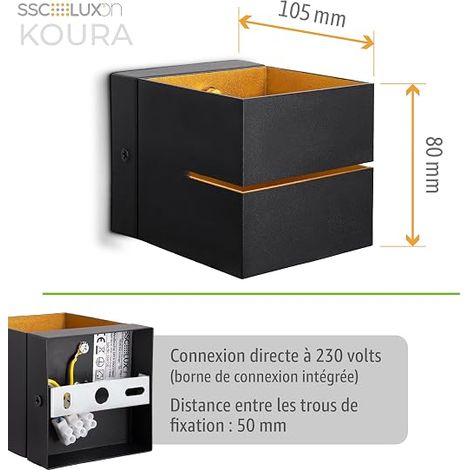 Black Gold Interior Wall Light G9 LED Indirect Lighting Up (1/4)