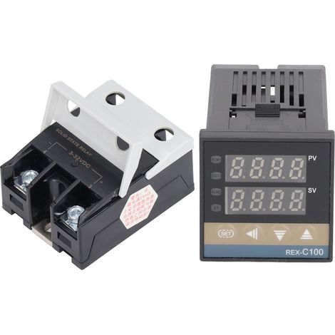 Thermostat PID avec relais et thermocouple, plage de température 0-400 °C, 100-240 V, 40 A (1/5)