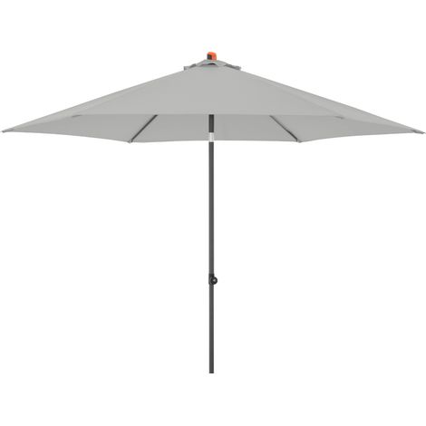 Doppler Mittelmastschirm "Push Up" Ø300 cm, hellgrau, Bezug aus 100% Polyester, Gestell aus Aluminium, Gewicht 6,8 kg (1/5)