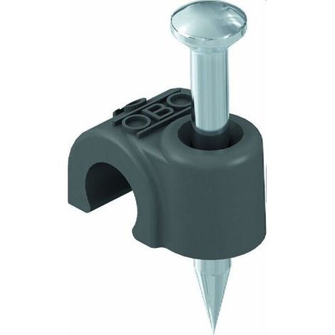 OBO ISO-Nagel-Clip 2012 für Kabel 12mm L: 35mm tiefschwarz