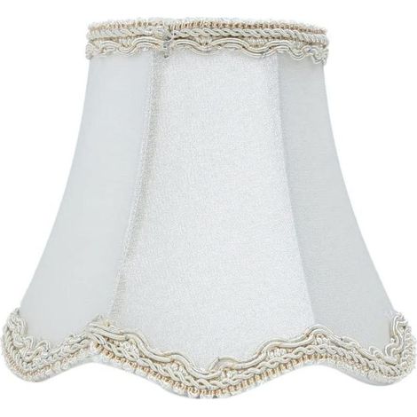 Abat-jour octogonal en tissu blanc, 1 pièce, fixation par clip, pour lampe de chevet, applique murale, bougie, lustre, lampadaire ou lampe de table, décoration intérieure, dimensions 13x12x8 cm (1/5)