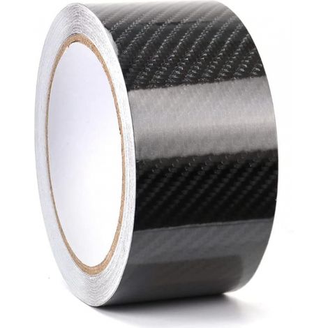 Film Carbone Autocollant Noir 5cm x 1000cm Film de Protection pour Voiture/vélo/Moto – 5 x 1000 cm