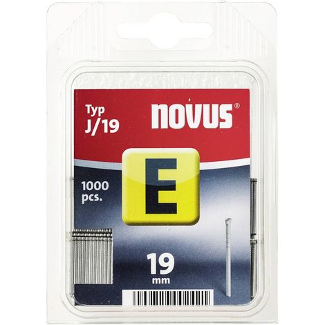 Novus, Chiodi - tipo J 1000 pezzi 044-0064 staffe tipo J/19 dimensioni:19 mm x 1,2 mm (1/3)