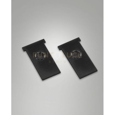 KIT TAPPI CHIUSURA SISTEMA BINARIO TRACK 48V NERO INCASSO 5,4CM