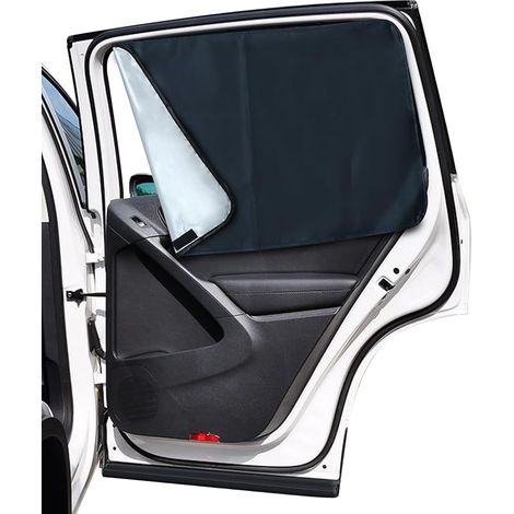 APEX 2 Pcs Pare Soleil Voiture Bébé Rideau Pare-Soleil de VoitureReflète et absorbe Les UV et la lumière Soleil fenêtre latérale arrière (1/5)