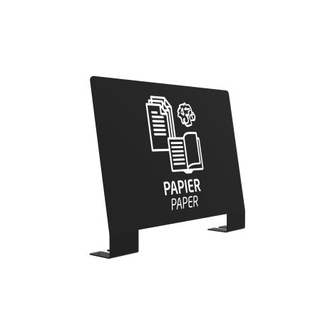 Plaque signalétique pour meuble Alitri - picto Papier - gris manganèse