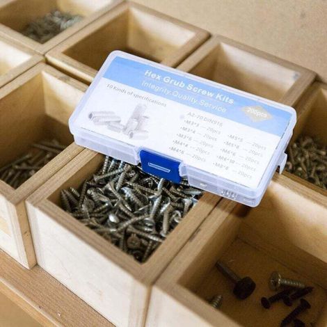 200 Gleisschrauben M1,4 X 10 Mm Für H0 Spur – Inkl. PH00 Bit – Selbstschneidend, Kohlenstoffstahl Schwarz