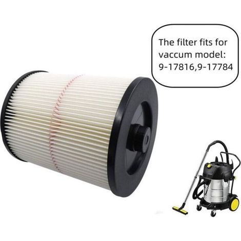Filtre de rechange – 9-17816 – Pour aspirateur eau/poussière 5 gal – Réutilisable – 17 cm x 21,1 cm (1/4)