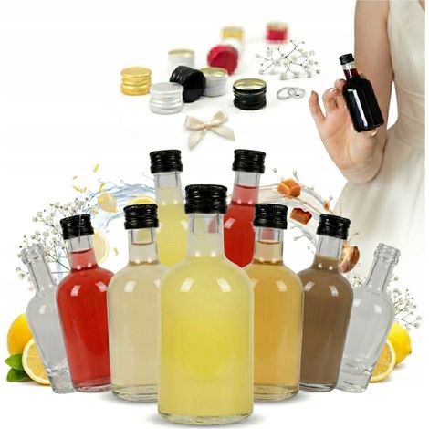 10 Glasflaschen tadek 50ml Flasche für Hochzeitsgeschenke, 10 Stück (1/5)