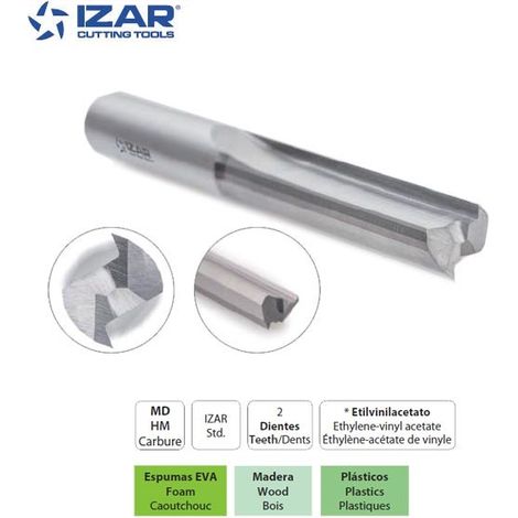 fraise carbure Izar multi matériaux caoutchouc, EVA, bois de 1 à 10 mm 1.50 mm (1/2)
