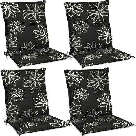 Beautissu 4er Set Niederlehner Auflage Flores 100x50x6 cm