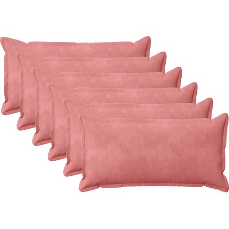 Funda de almohada 6 pcs HOUTEN Rosa 40 x 70 cm Terciopelo vidaXL (1/5)