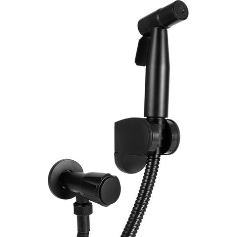G1/2 Gewinde Bidet-Sprühset Edelstahl Badezimmer-WC-Bidet-Sprühgerät Schwarz (A-Stil) (1/5)
