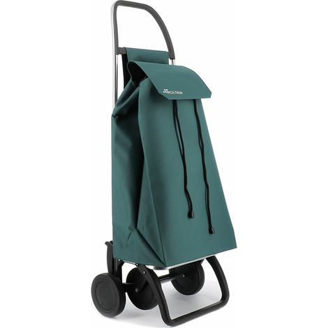 Carrello della spesa 2+2 4r. Borsa verde ln saq056 rolser (1/5)