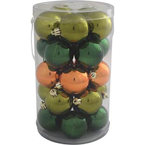 25 Palle a sfera palline cm 6 per decorazione albero di natale verde bronzo ramato addobbi bellissime (1/2)