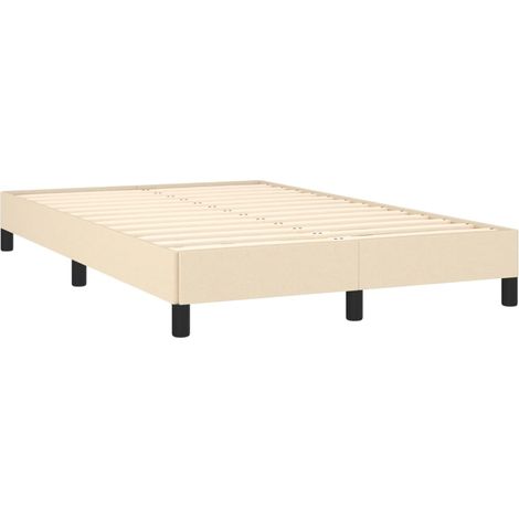 vidaXL Cadre de lit sans matelas crème 120x190 cm tissu
