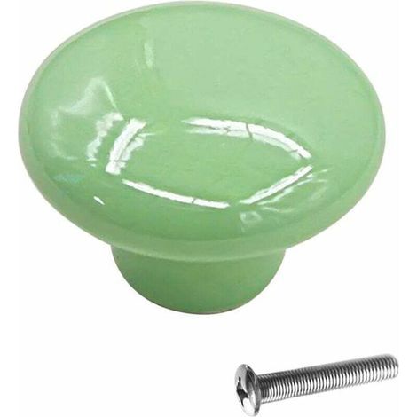 pair Bouton Porte 10 PCS Céramique Poignée Porte de Cuisine Armoire à Tiroirs Porte Boutons Vert 33mm-Fei Yu