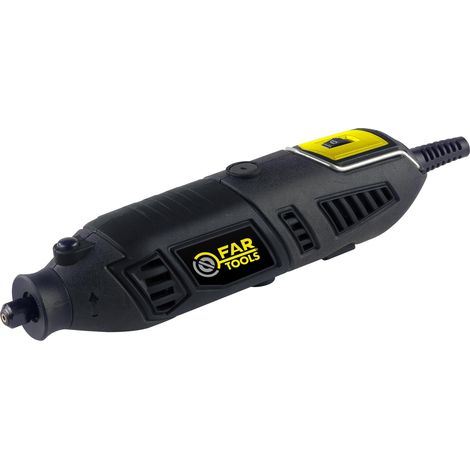 Mini meuleuse 170W avec poignée de maintien, 126 accessoires dont support meuleuse et flexible, vitesse variable 8000-35000tr/min, changement rapide d'outil (1/5)