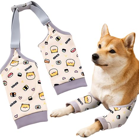 1 Paire Coudière pour Chien Recovery Sleeve Chien Bandage de Coude pour Chiens Protège-Coude Genouillère pour Chien Orthese Genou Chien Souffrant d’Arthrite Chaussette Chien Protection Plaie (2XL) (1/5)