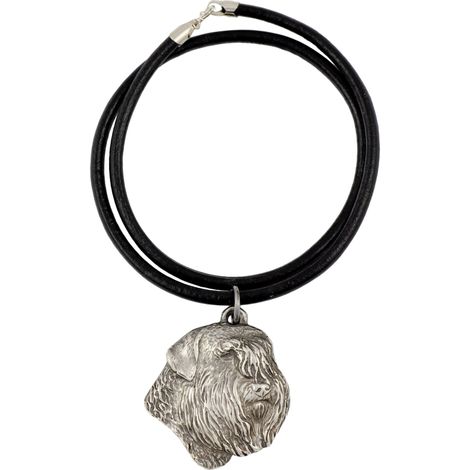 Bouvier des Flandres - collana con ciondolo per cani, placcata in argento per gli amanti dei cani, gioiello unico di Art-Dog (1/5)