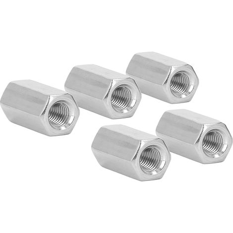 Écrous Racord Hexagonaux M12 en Acier Inoxydable 304, Lot de 5, Connecteur de Tige Filetée, Fixation (1/5)