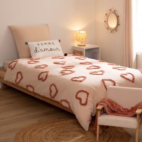 Copripiumino cotone rosa 90x190cm (1/4)