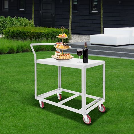 Edelstahl-Arbeitstisch 90x60 cm, Küchenwerkbank, Servierwagen mit Rollen, mobiler Schweißtisch, silber, schönes Aussehen