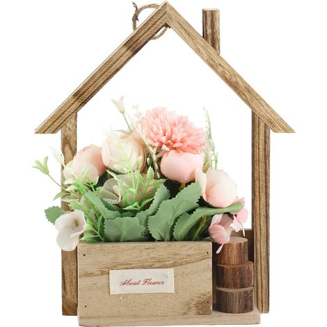 Panier suspendu de fleurs artificielles, jardinière décorative murale Unique, pour la maison et le salon (1/5)