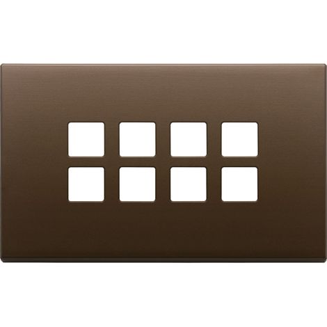 VIMAR - 22694.12 Placca 4Mx8 Flat bronzo scuro spazz.