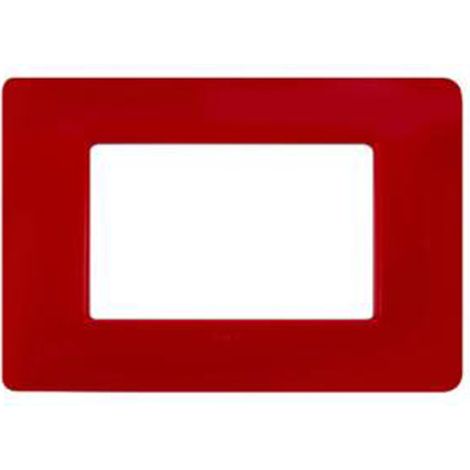 Placchetta Placca 4Moduli Rossa Compatibile Matix Copri Placchetta C8804 RED (1/4)