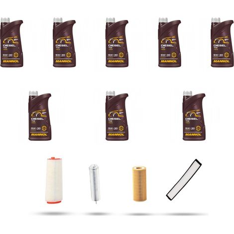 Kit tagliando 4 FILTRI e 8L OLIO compatibile con Bmw x3 (E83) 3.0d 160kw dal 2005 al 2010 (1/5)