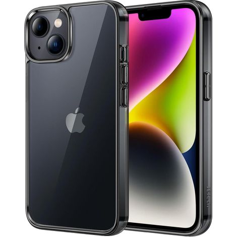 Handyhülle iPhone 14 6 1 Transparent Stoßfest AntiKratzt Schwarz (1/5)