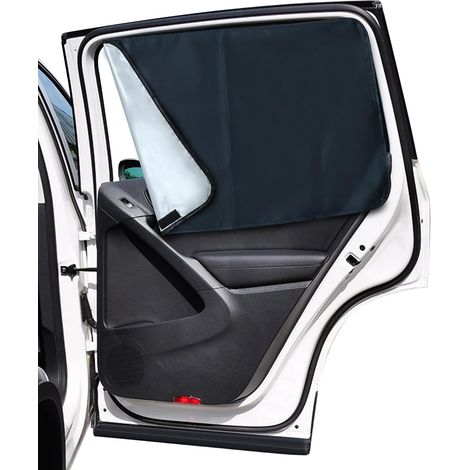 Cortina parasol para coche con imanes, refleja y absorbe los rayos UV y la luz solar, ventana lateral trasera, 2 piezas. (1/5)