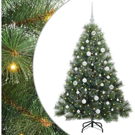 Albero di Natale Albero natalizio Albero festivo artificiale con 150 LED Verde 150 cm PE e PVC (1/5)