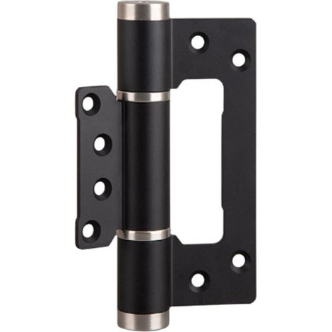 Dispositif de positionnement de butée de charnière pour ferme-porte automatique, quincaillerie de porte à fermeture automatique, noir - sans rainure (1/5)